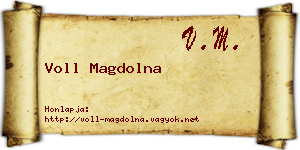 Voll Magdolna névjegykártya